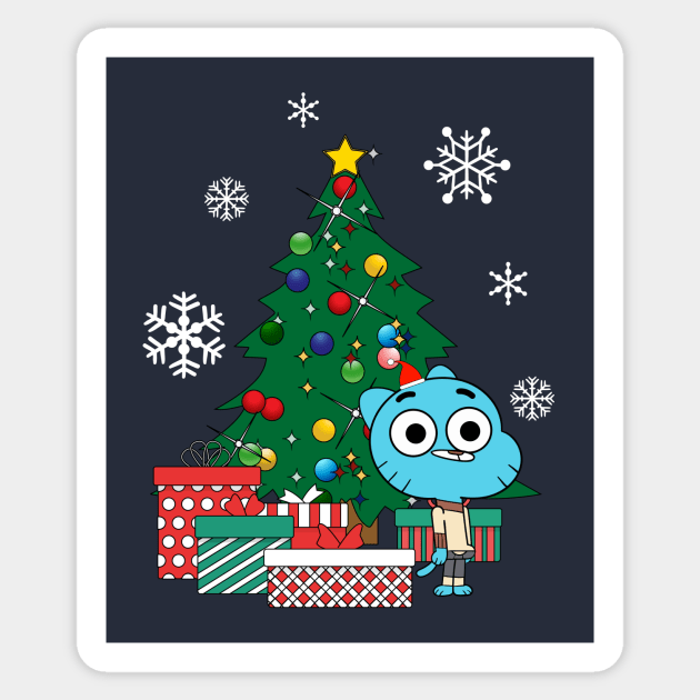 Gumball Watterson Around The Christmas Tree The Amazing World Sticker by Nova5